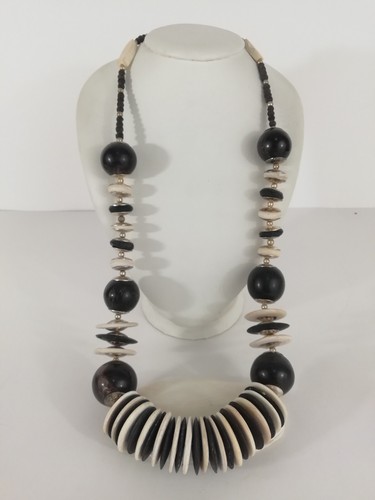 Collana vintage osso legno - osso,