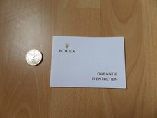 Rolex garanzia d'entretien