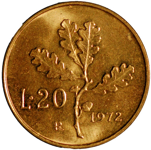 Italy lire 1972 97 - 20, km# 97