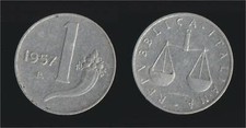 1 LIRA 1957 BILANCIA E
