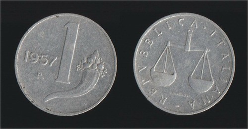 Lira 1957 bilancia e - bilancia,