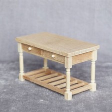 2 pezzi tavolino in legno 1:12