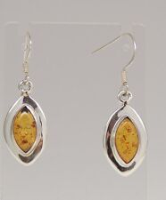 Orecchini In Ambra 925 Argento