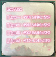 CPU desktop Intel Pentium dual-core G840 G850 G860 G870 LGA 1155