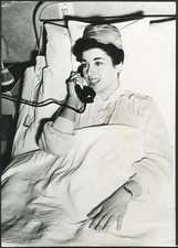 Foto vintage Silvana Pampanini in ospedale 1953 Ft 37354 - Stampa 10x15 cm