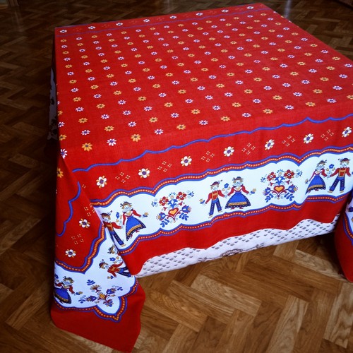 Tovaglia rossa vintage - , in