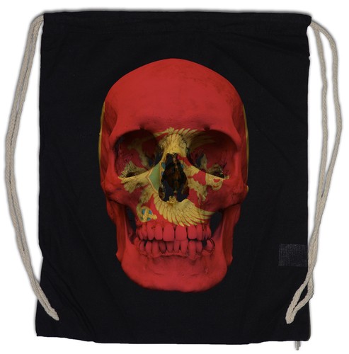 Classic montenegro skull - skull, flag