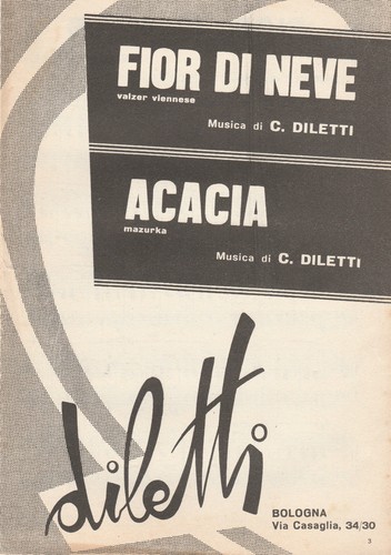 Spartito musicale fior neve - musicale, di