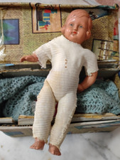 Bambola d'epoca Cellba + vestiti DA RESTAURARE