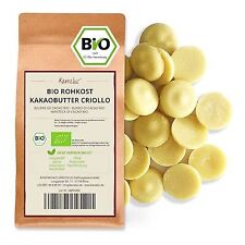 (63,90 EUR/kg) 1kg Burro di Cacao BIO Criollo non raffinato e spremuto a freddo