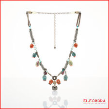 collana collanina catena lunga donna bigiotteria etnica con pietre non preziose 