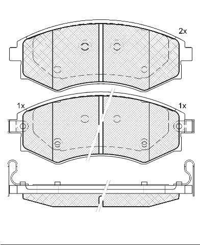 Pastiglie freno ant daewoo - pastiglie,