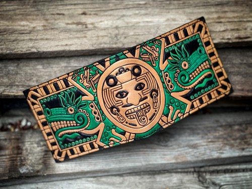 Portafoglio pelle azteca - pelle,