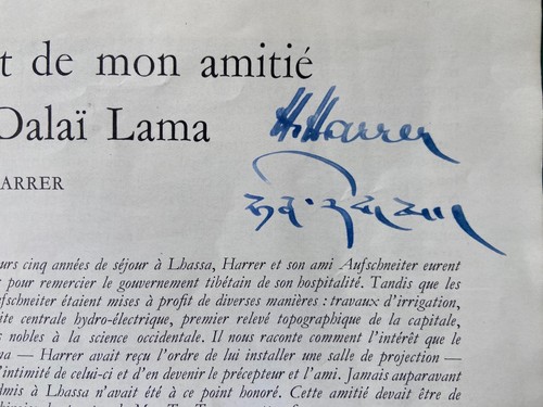 Heinrich harrer autographes - heinrich,