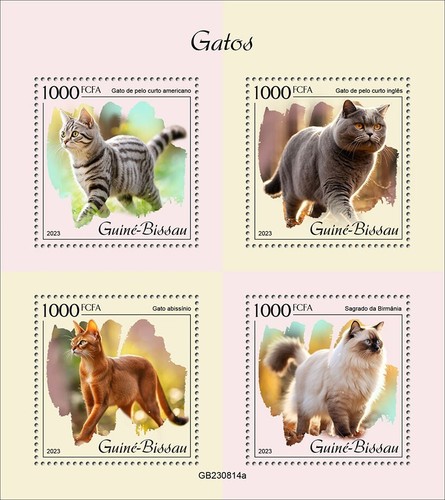 Francobolli gatti american - gatti,