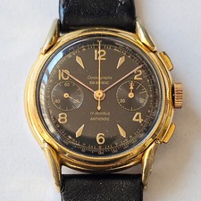 CHRONOGRAPHE-EB. SUISSE-CRONO-ANNI 50-LANDERON 48-ANSE A RAGNO-OVERSIZE (37 MM)