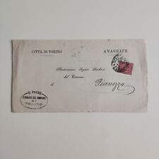 1894 Città di Torino Anagrafe Piego Affrancato Viaggiato C00285