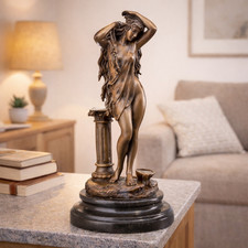 Scultura nudo in bronzo donna