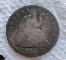 1861 Seated Liberty Silver