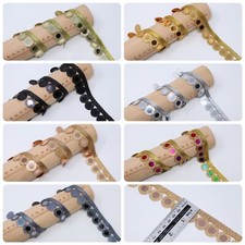 Bordo in pizzo 12 mm larghezza 2 anni sequenza colore metallizzato abbellimento decorazione