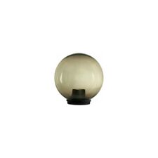 LAMPIONE GLOBO SFERA GIARDINO 200mm FUME' IP44 TESTA PALO DA 60 PMMA