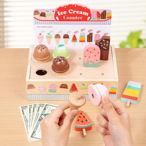 Bancone per gelati legno - gelati,
