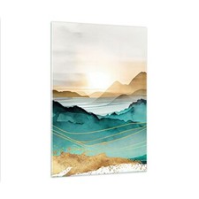 Quadro su Vetro 70x100cm Paesaggio Montagne Moderno Stampe Moderni Murale