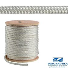 DOPPIA TRECCIA BIANCA ALTA TENACITA 10mt - VARIE MISURE CORDA CIMA NAUTICA BARCA