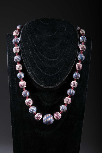 Collana perle terracotta - collana, in
