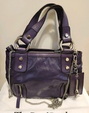 Borsa a tracolla/borsa a tracolla vintage Y2K Versus by Versace in pelle di agnello viola come nuova