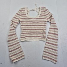 Top HOLLISTER XS beige donna