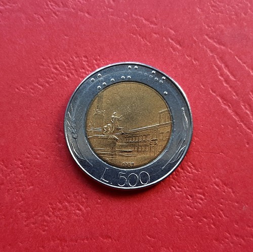 500 lire 1987 - , bimetallico