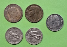 5x ITALIA - 1 Lira 1863 + 10