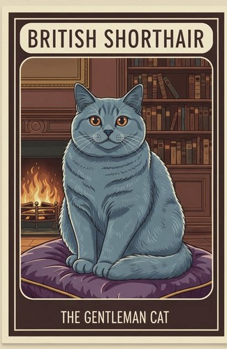 Affiche poster chat british - affiche,