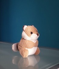 "TRUDI" mini-peluche Volpe, colore marrone chiaro e beige, altezza 8 cm.
