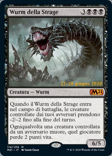 Mtg massacre wurm foil - wurm, exc