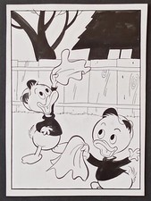 G. B. Carpi Tavola originale " Qui e Qui " da Diario Disney 1968/69 !!!