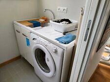 Mobile lavanderia, bagno con lavabo porta lavatrice