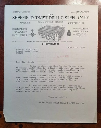 1936 sheffield twist - sheffield, drill