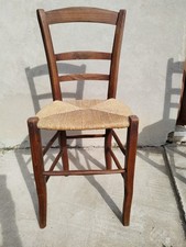 Sedie In Legno Con Seduta In Paglia Intrecciata ( 5 Disponibili)