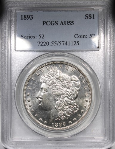 1893 morgan dollar pcgs - morgan,