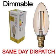 Lampadina LED E14 210 lumen lampadario dimmerabile marrone vetro trasparente retrò