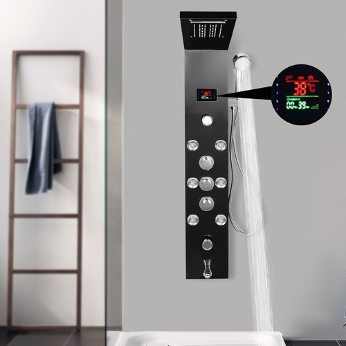 Pannello doccia led nero - doccia,