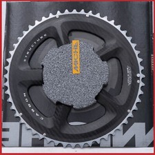 NOS MICHE CARBONIO PER CORONA SHIMANO DURA ACE 52T 110 ESTERNO 10 VELOCITÀ NERO