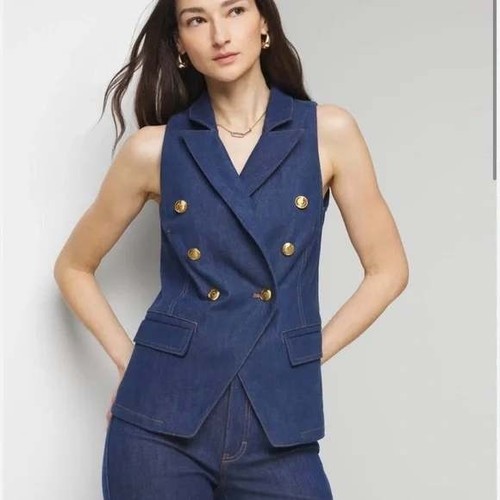 Gilet tuta denim donna white - tuta,