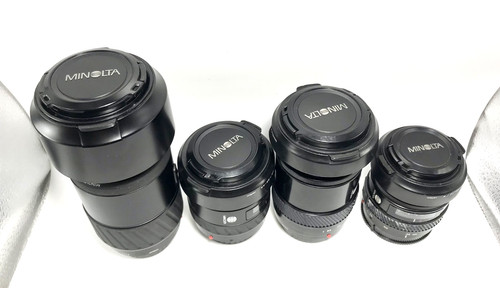 Set obiettivi zoom minolta - set,