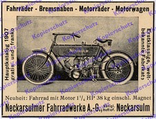 NSU Neckarsulmer Bikewerke Moto 1/4 HP Velo Fornitore Corte Reale 1907