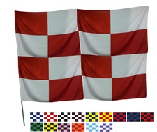 Bandierone a scacchi colori vari con asta