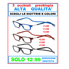 3 occhiali calamita magnetici lettura uomo donna presbiopia scegli le diottrie