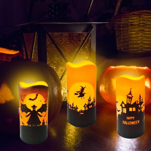 Candele led halloween fiamma - 3,